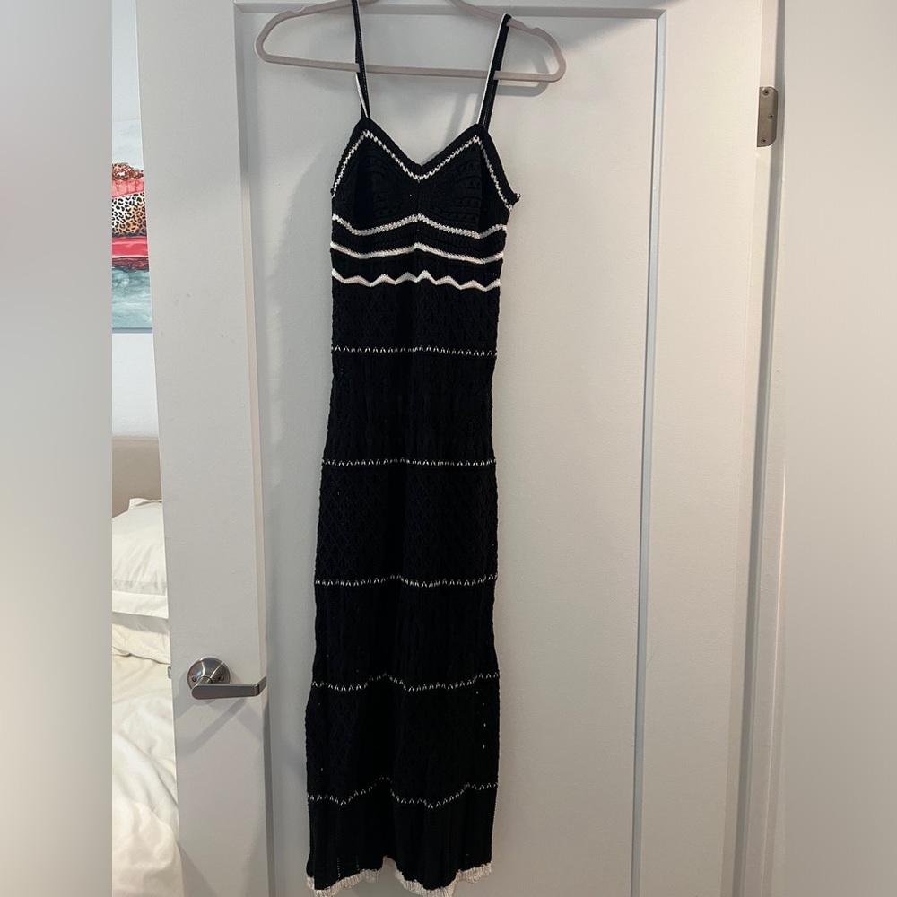 Black woven dress size small